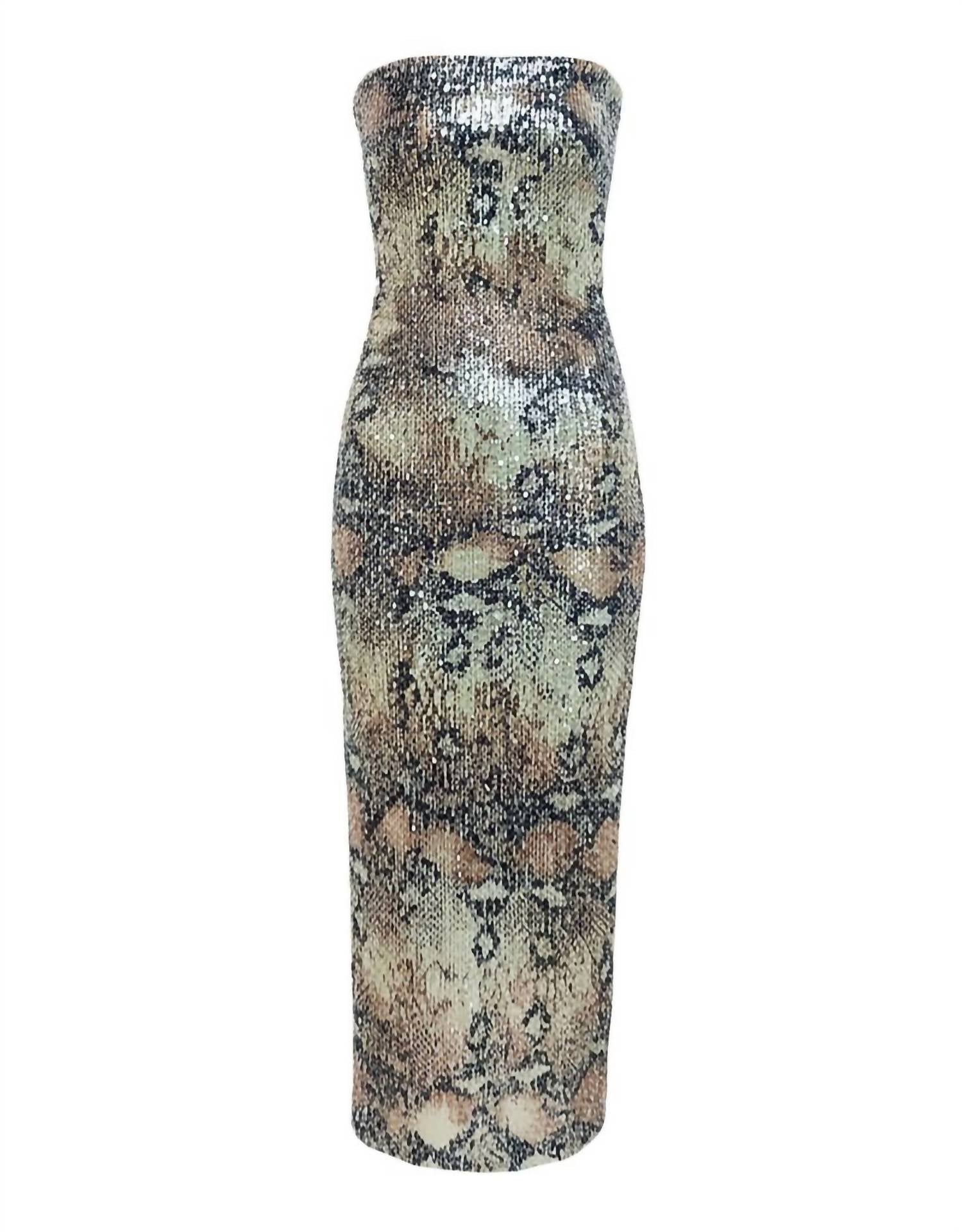 Le Superbe - Glossy Snake Tube Dress
