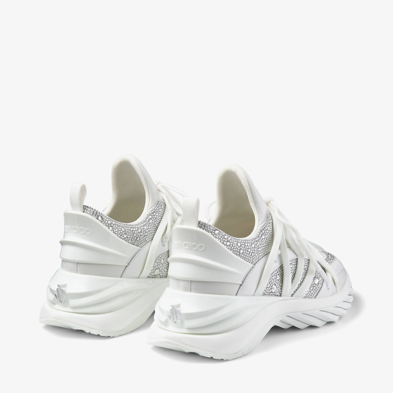 JIMMY CHOO Men's Cosmos Crystal Embellished Low Top Sneakers in white - men's sneaker - alternate view