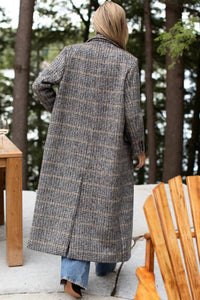 Emerson Fry - Layering Wooly Plaid Maxi Coat