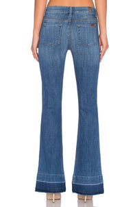 7 For All Mankind Ginger Wide Leg Trouser Jeans in bright light broken - women's jeans - alternate view