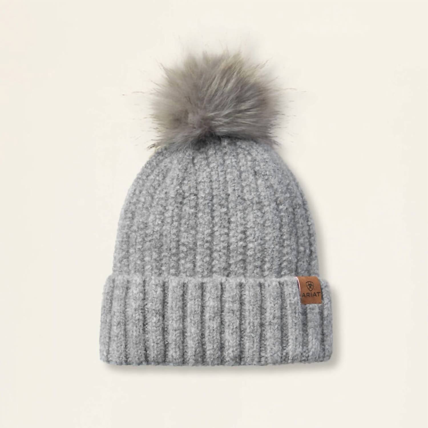 Ariat - Women's Chilton Faux Fur Soft Knit Pom Beanie