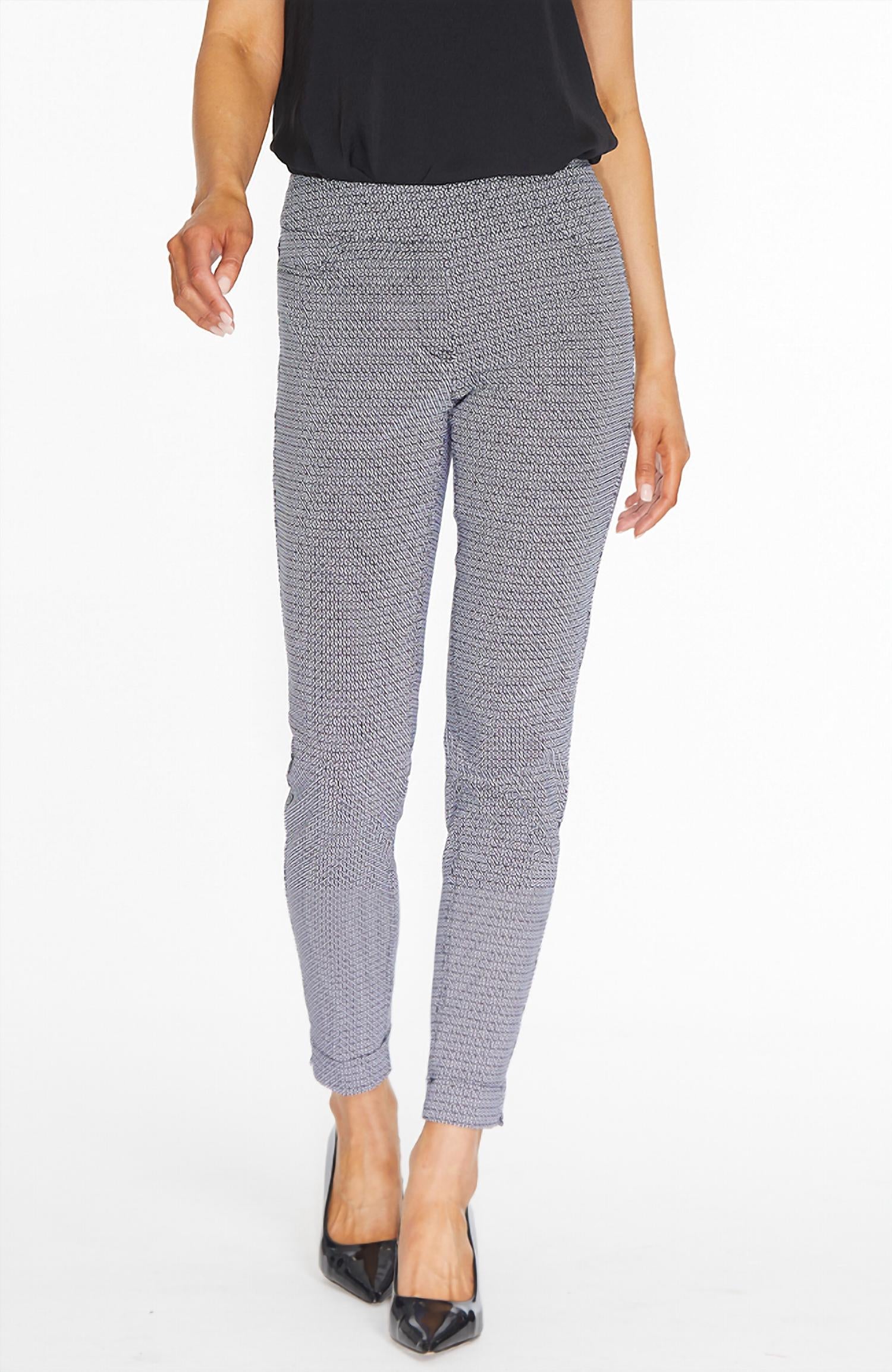 Slimsation By Multiples - Pull On Printed Ankle Pant