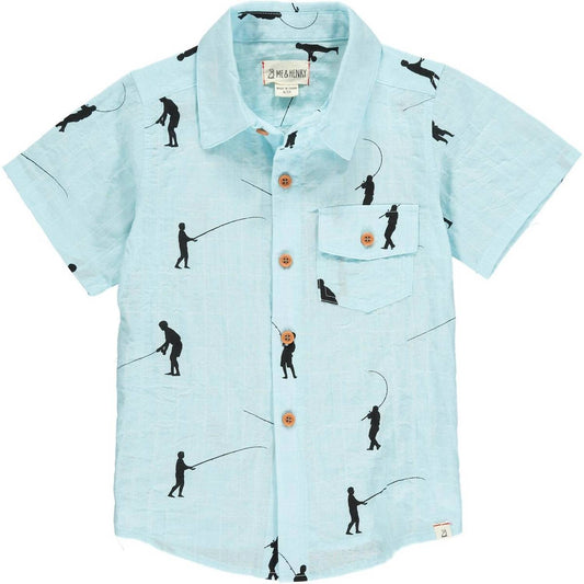 Me & Henry - Boys Aloha Woven Button Down Shirt