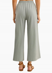 Z Supply Scout Crop Flare Pant in harbor gray - women's pants - detail view