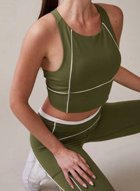 Thrive Societe - High Neck Piped Bra