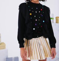 Lola + The Boys - Foil Pleated Skirt