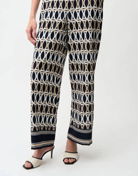 Joseph Ribkoff - Geometric Print Wide Leg Pull-on Pants
