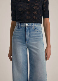 Favorite Daughter The Mischa Super High Rise Wide Leg Jean in santa barbara - women's jeans - view 4