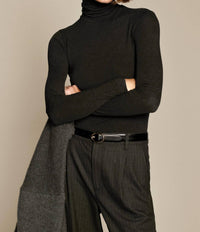 Sold Out NYC Turtleneck Long Sleeves Top in charcoal - women's sweater - view 4