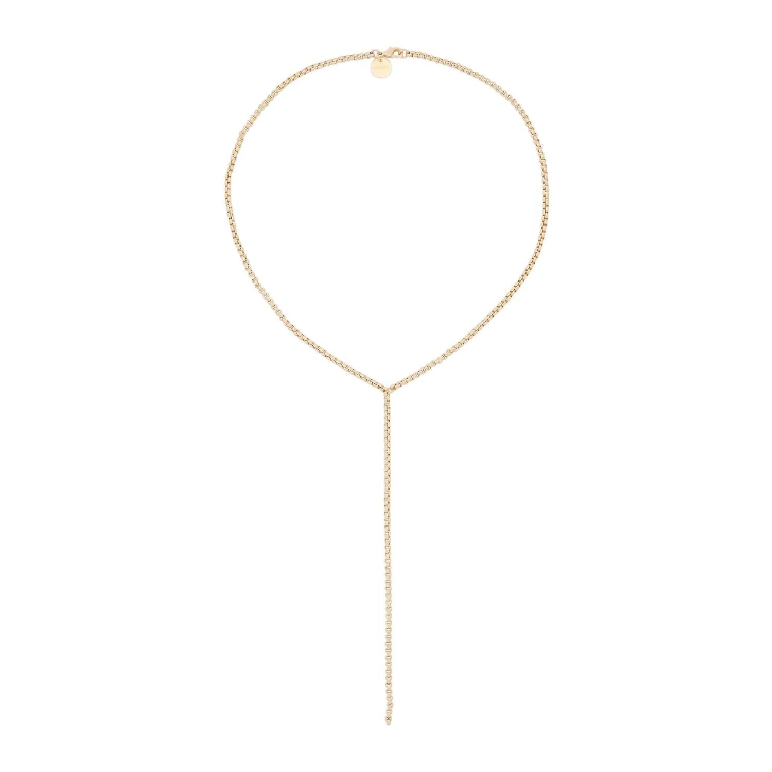 Eklexic - Thin Luciana Box Chain Lariat