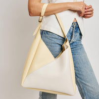 Moda Luxe - Frannie Two-tone Hobo Handbag