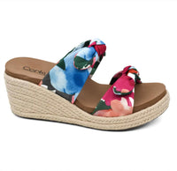 Corkys Footwear Women's Tie The Knot Wedge in floral - women's shoe