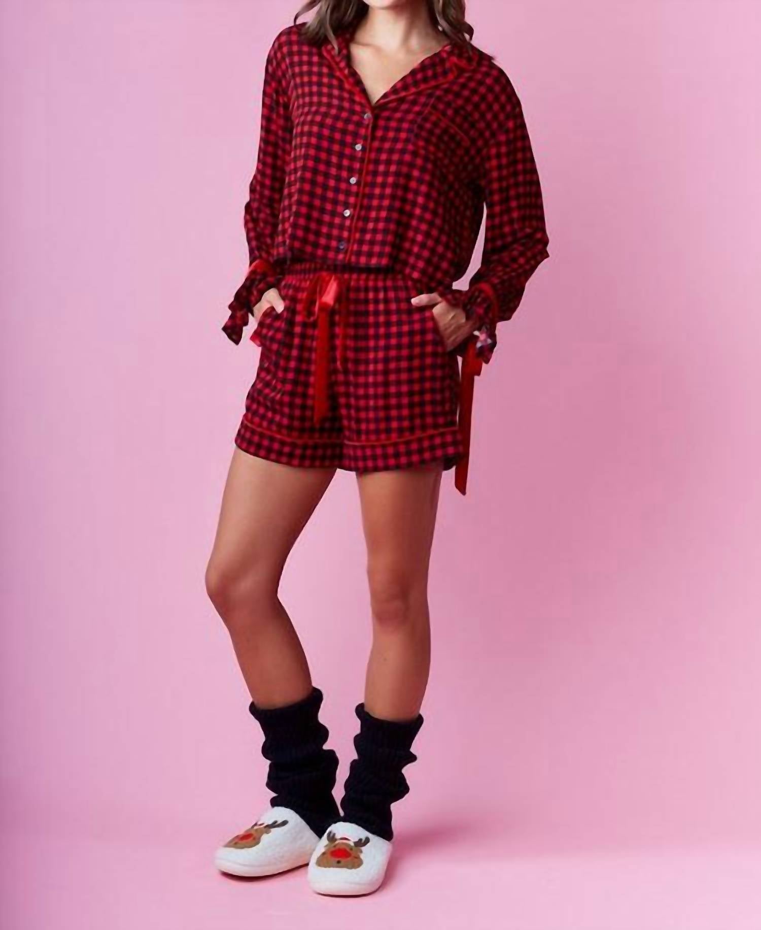 Act Pretty - Gingham pajama set