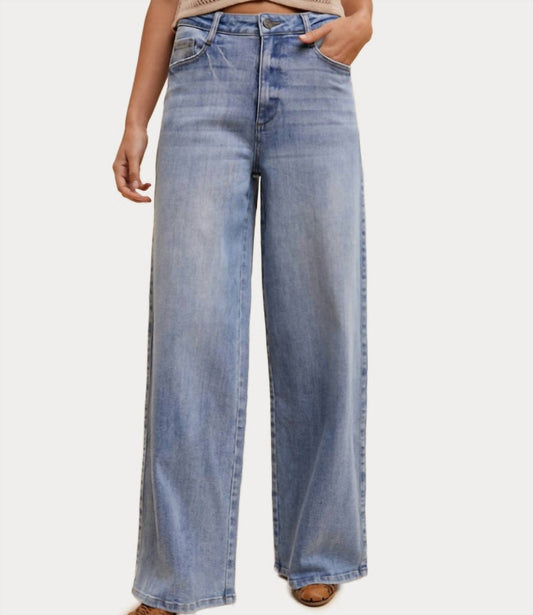 Anniewear - Callie Comfort Stretch High Rise Wide Leg Jeans