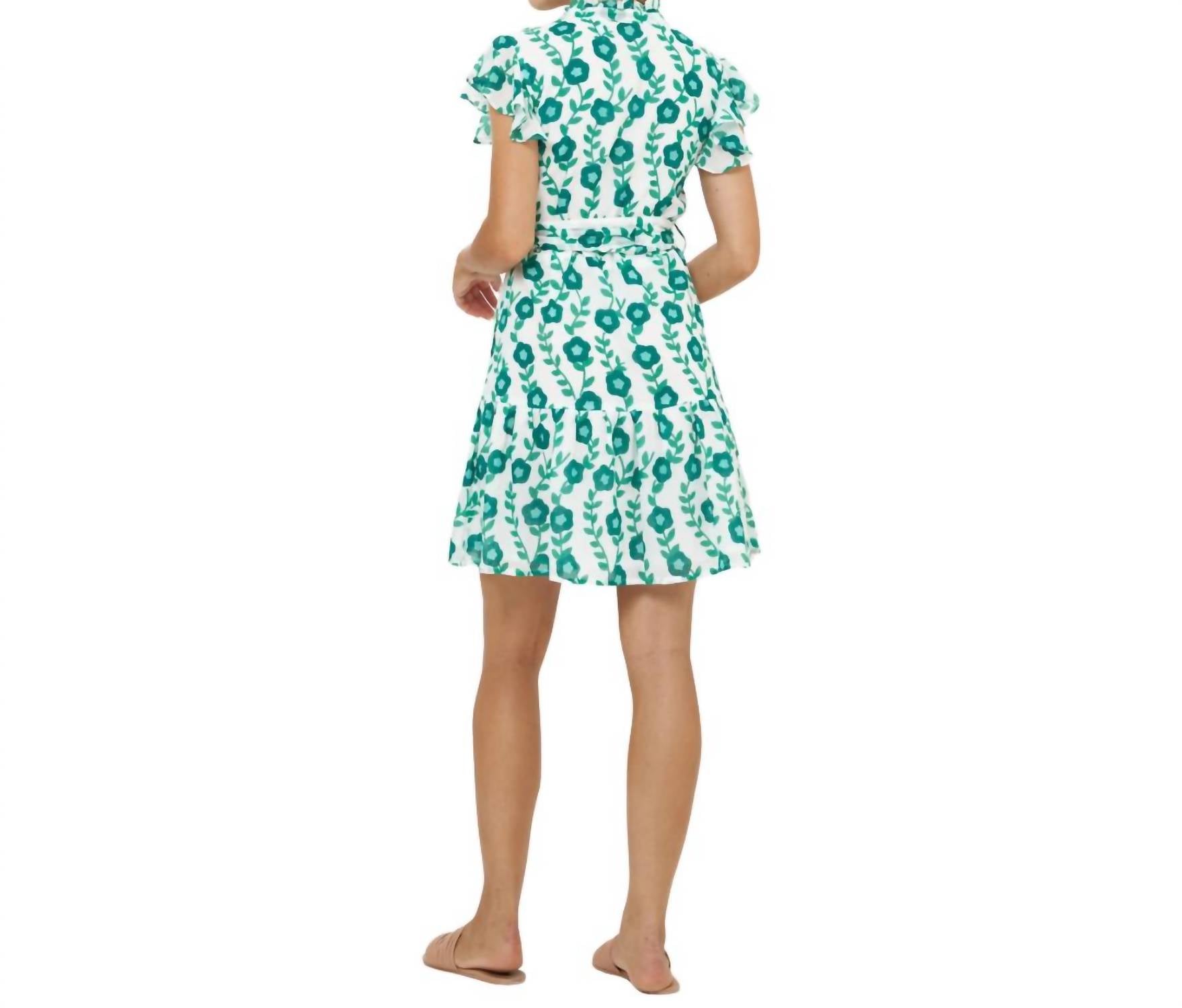 Oliphant - Ruffle Collar Button Mini Dress