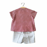 Paloma De La O - Kid's Striped Short Sleeve Set