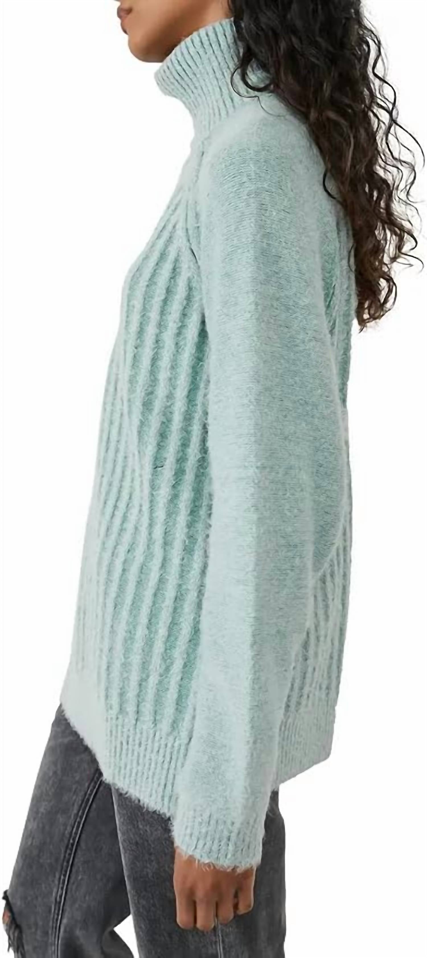 Free People - Big City Ribbed Pullover Turtleneck Sweater