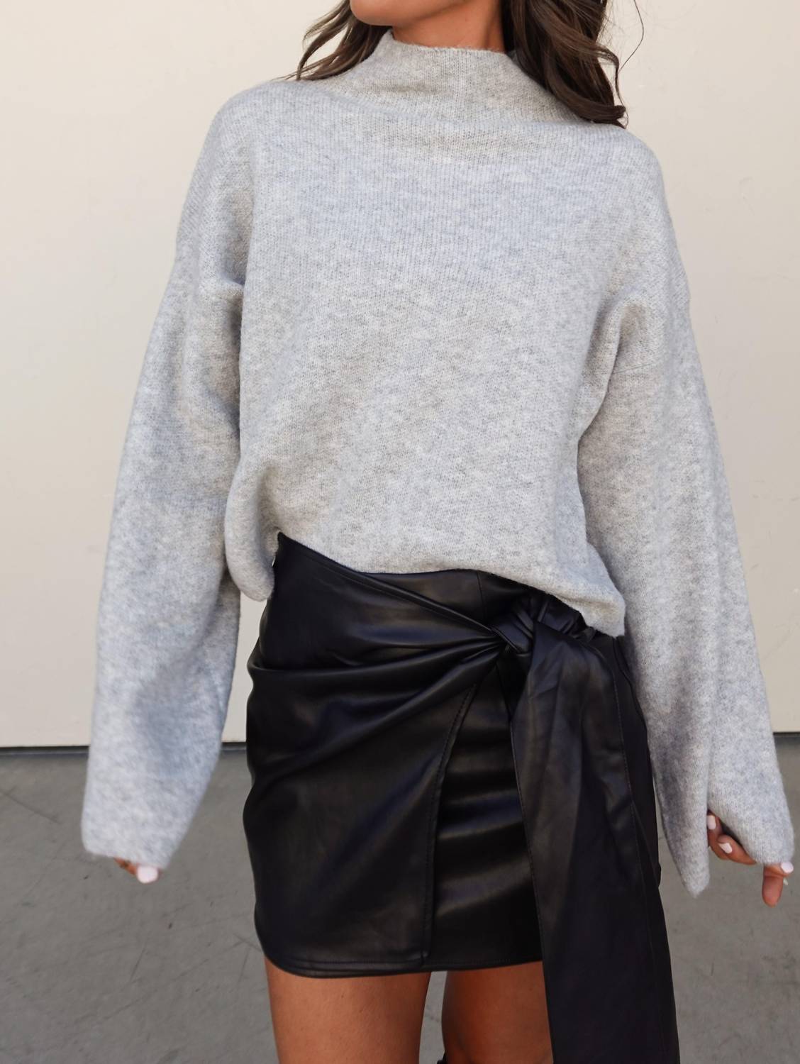 Sky To Moon - Leather Wrap Skort