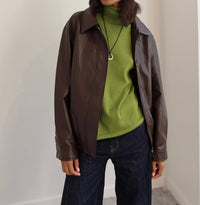 Mijeong Park - Vegan Leather Blouson Jacket