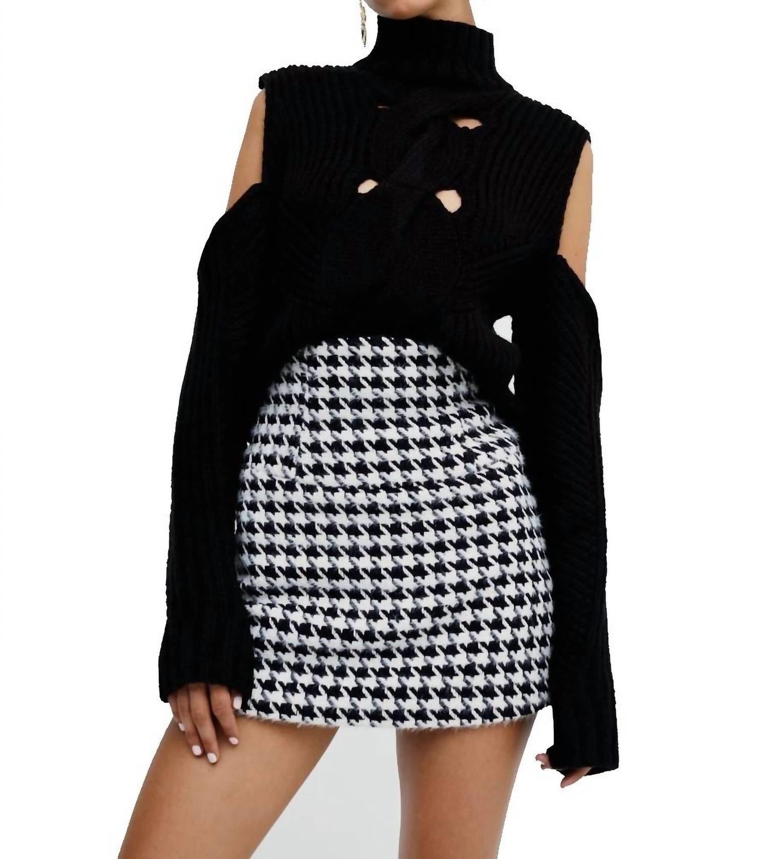 For Love & Lemons - Women's Keke Cut Out Turtleneck Top