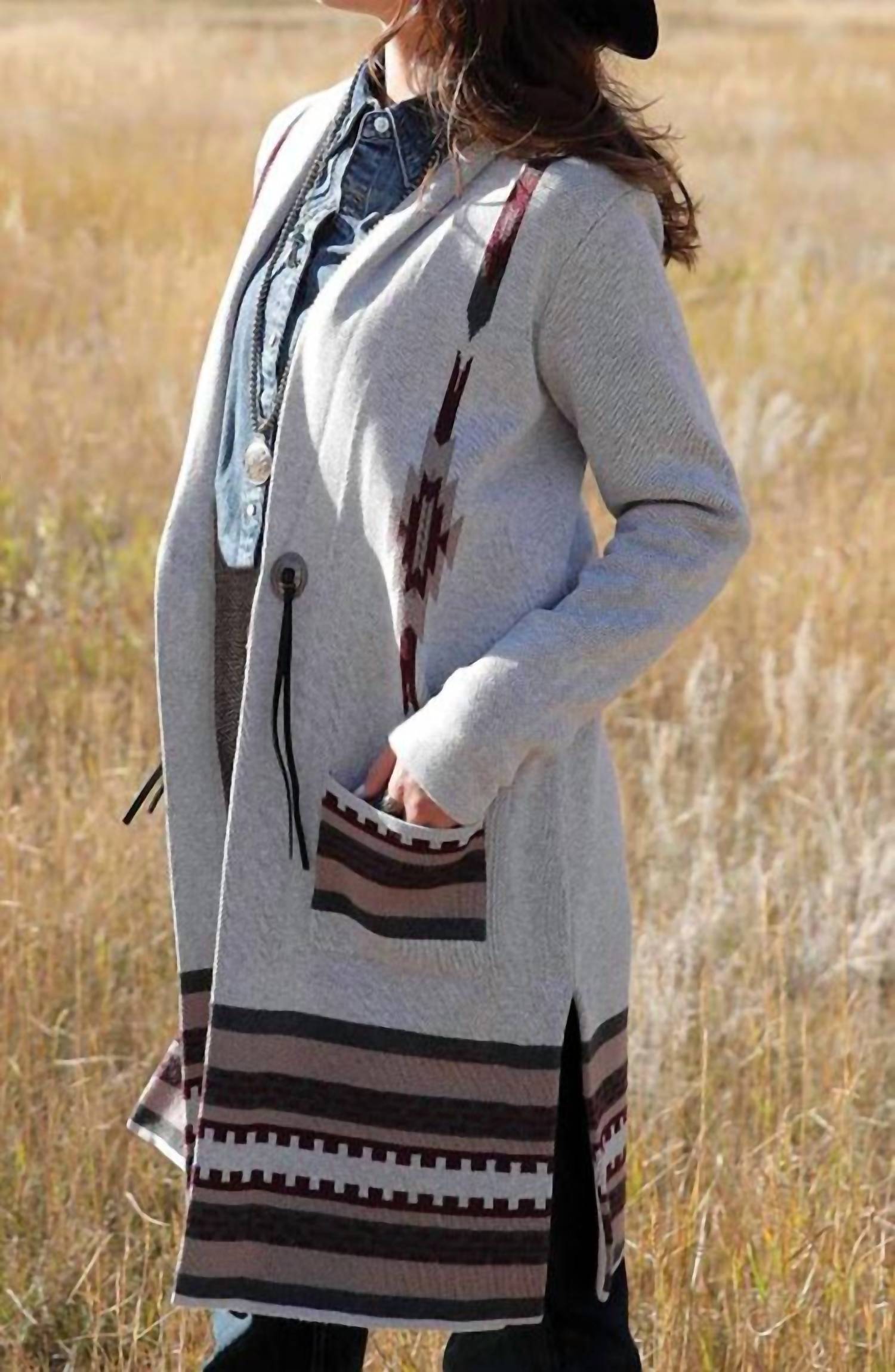 Cruel Girl - Women's Sweater Knit Long Sleeve Duster