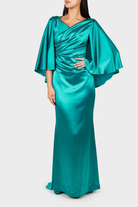 Talbot Runhof - Doris Crepe Satin Long Dress