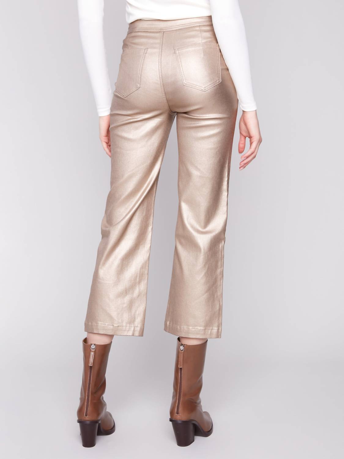 Charlie B - Metallic Wax Twill Pants