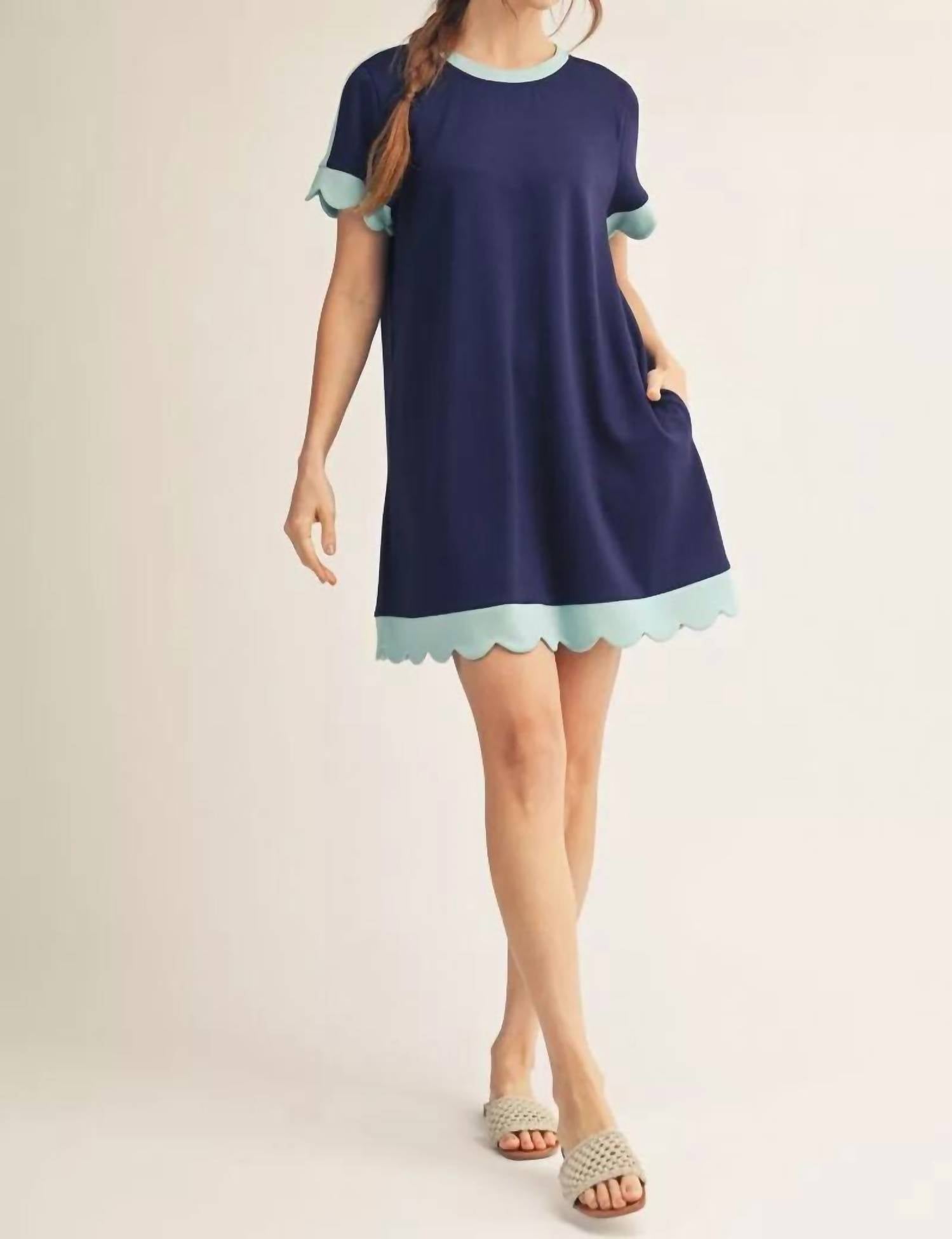 Jodifl - Seaside Chic Scallop Mini Dress