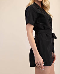 GLAM Boss Mode Romper in black - women's pants - alternate view