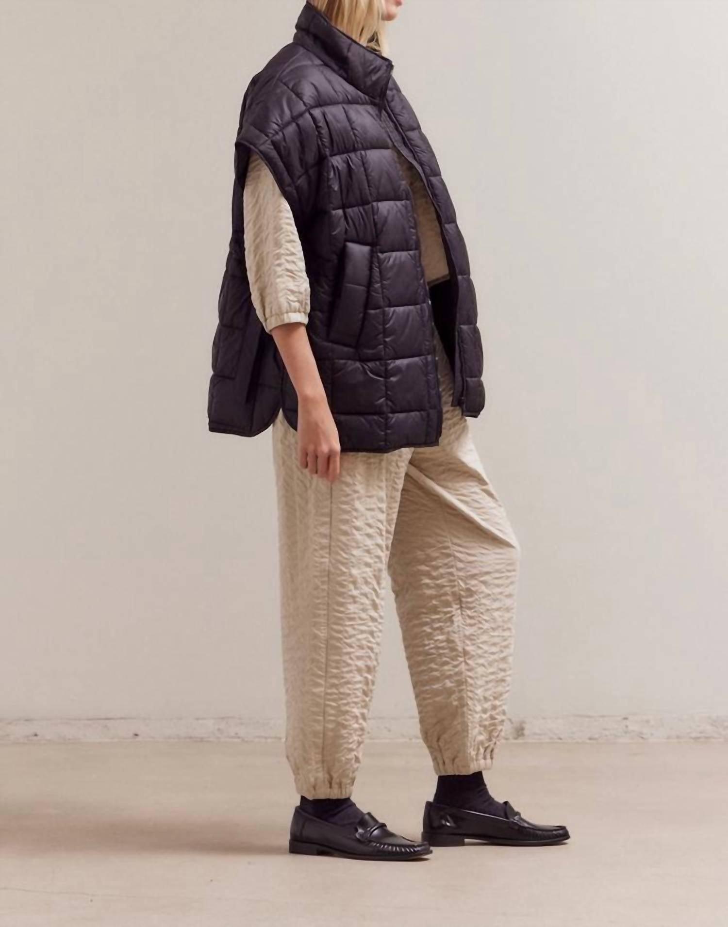 Grade & Gather - High Neck Zip Up Quilting Padded Vest