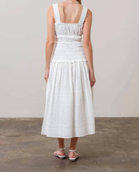 Moon River - SHIRRED BODICE MIDI DRESS