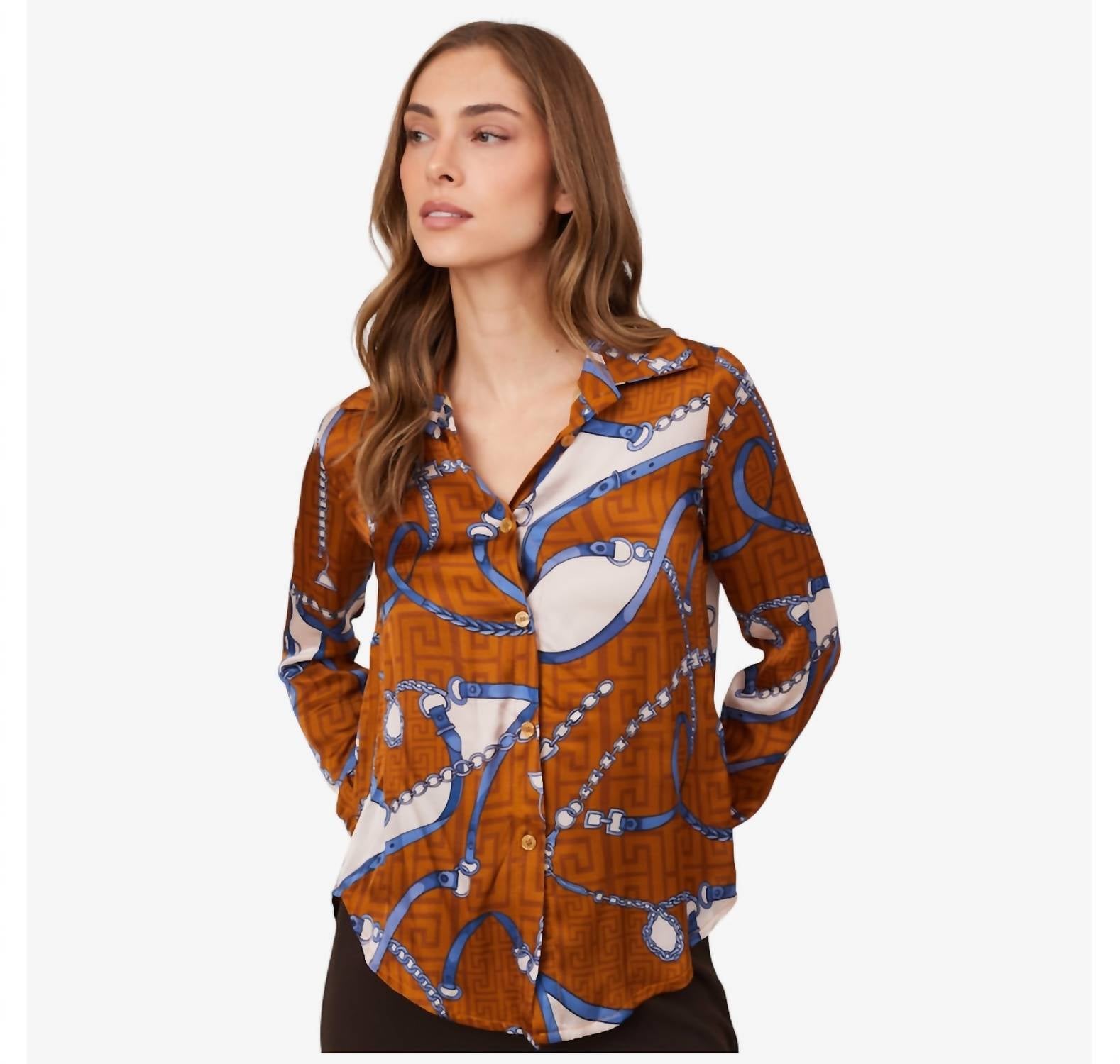 Astrid - Horse Bit Button Down Blouse