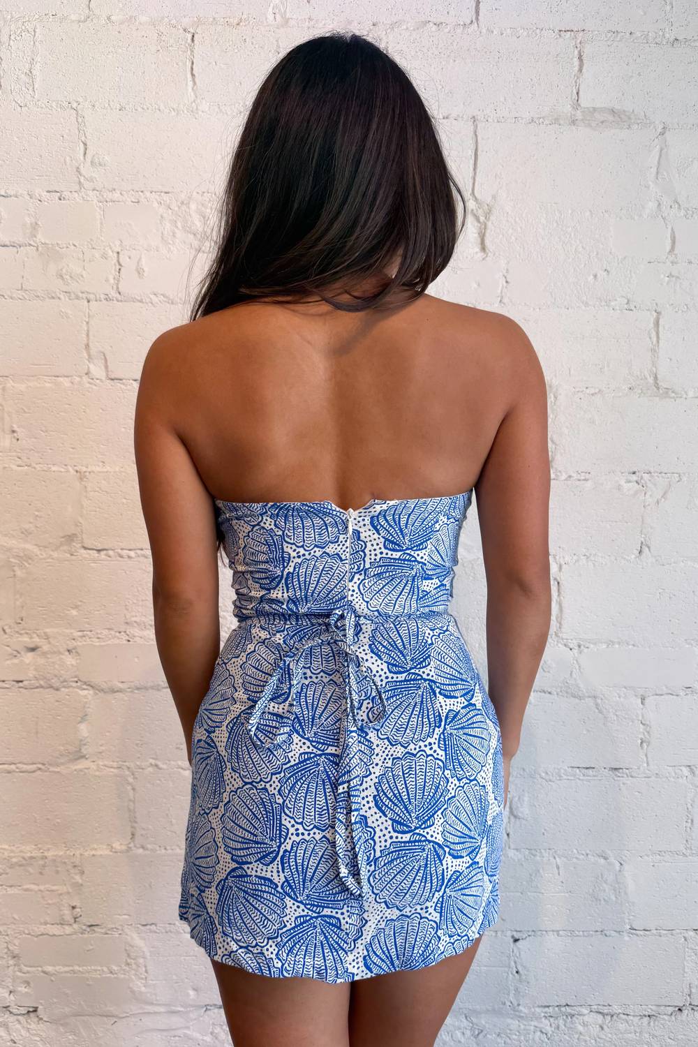 Sky To Moon - Clam Party Strapless Dress