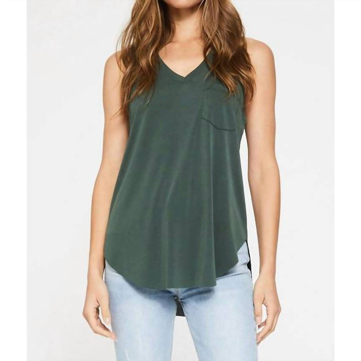 Another Love - Esther Breast Pocket Tank Top