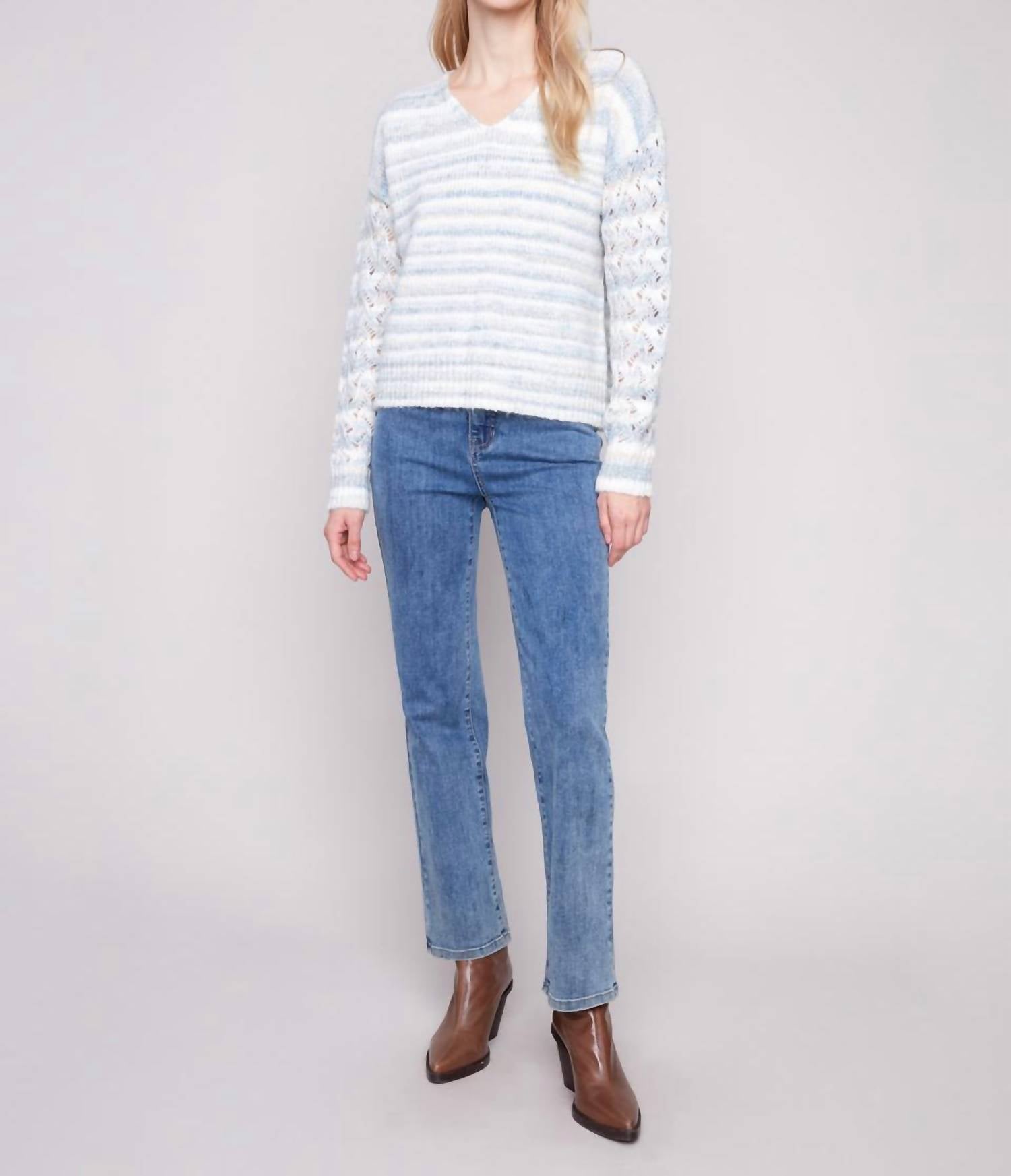Charlie B - Space Dye V-neck Sweater