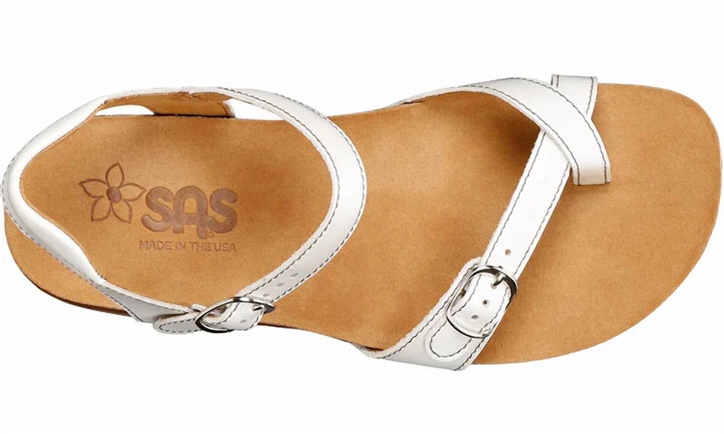 SAS Women's Pampa Strap Sandal in pearl patent - women's sandal - view 6