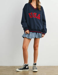 Golden - Pepper Crew Neck Graphic Long Sleeve Top
