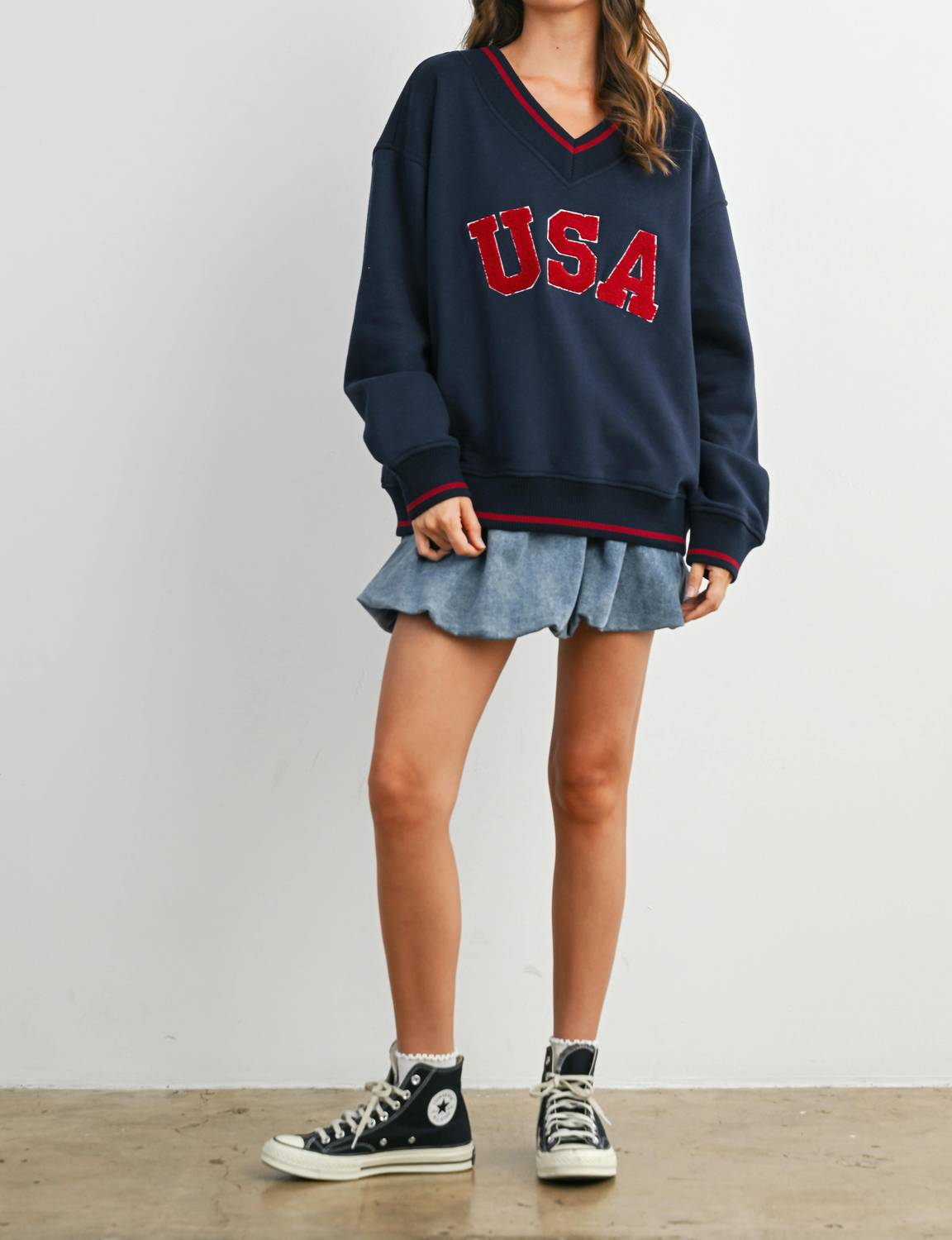 Golden - Pepper Crew Neck Graphic Long Sleeve Top