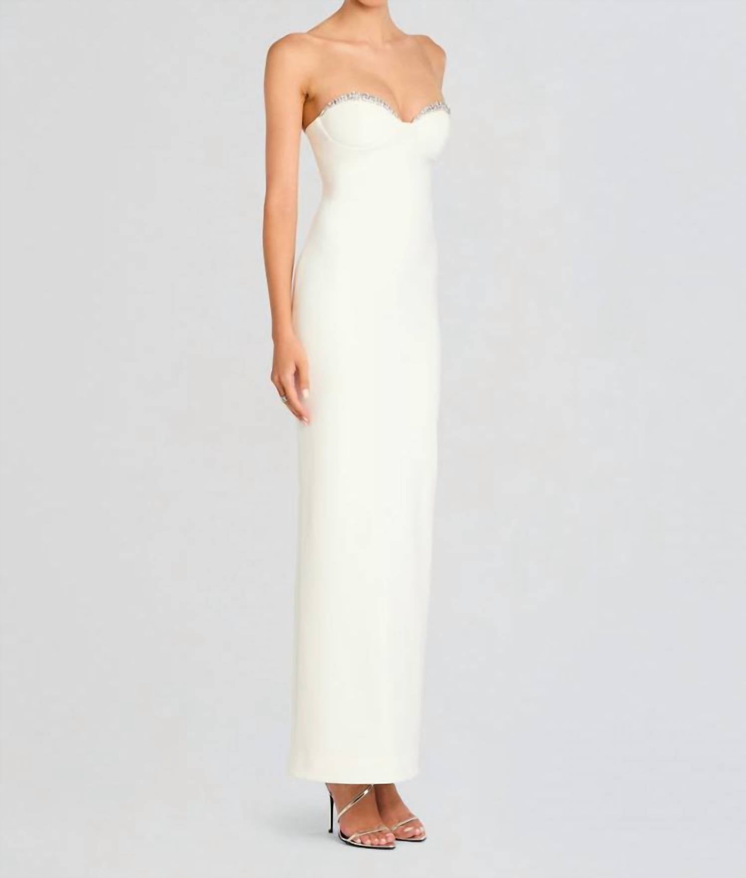 RETROFETE Embellished Jessalyn Dress in white silver - women's dress - alternate view