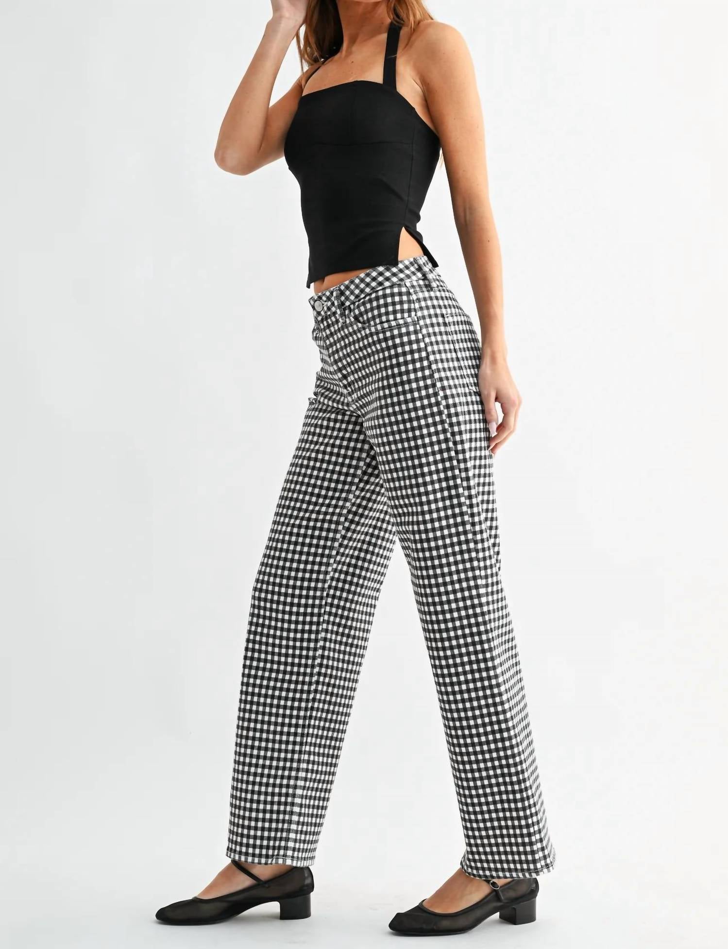Just Black Denim - Mid Rise Straight Leg Jeans