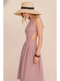 Illa Illa - Asymmetrical Striped Midi Dress