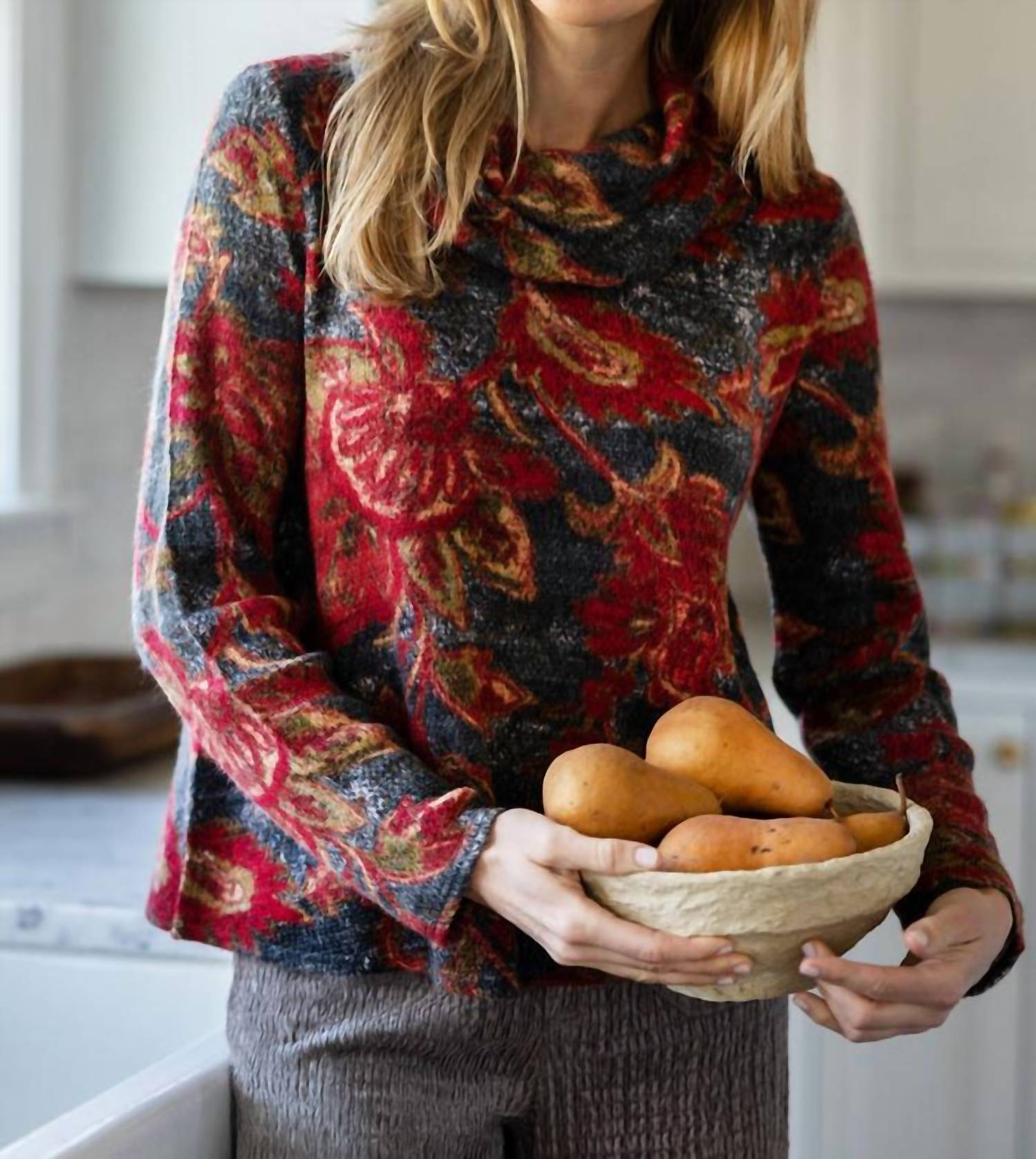 Habitat - Paisley Cowl Knit Top