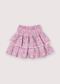 The New Society Girls Melina Skirt in peony hibiscus print - kids' skirt