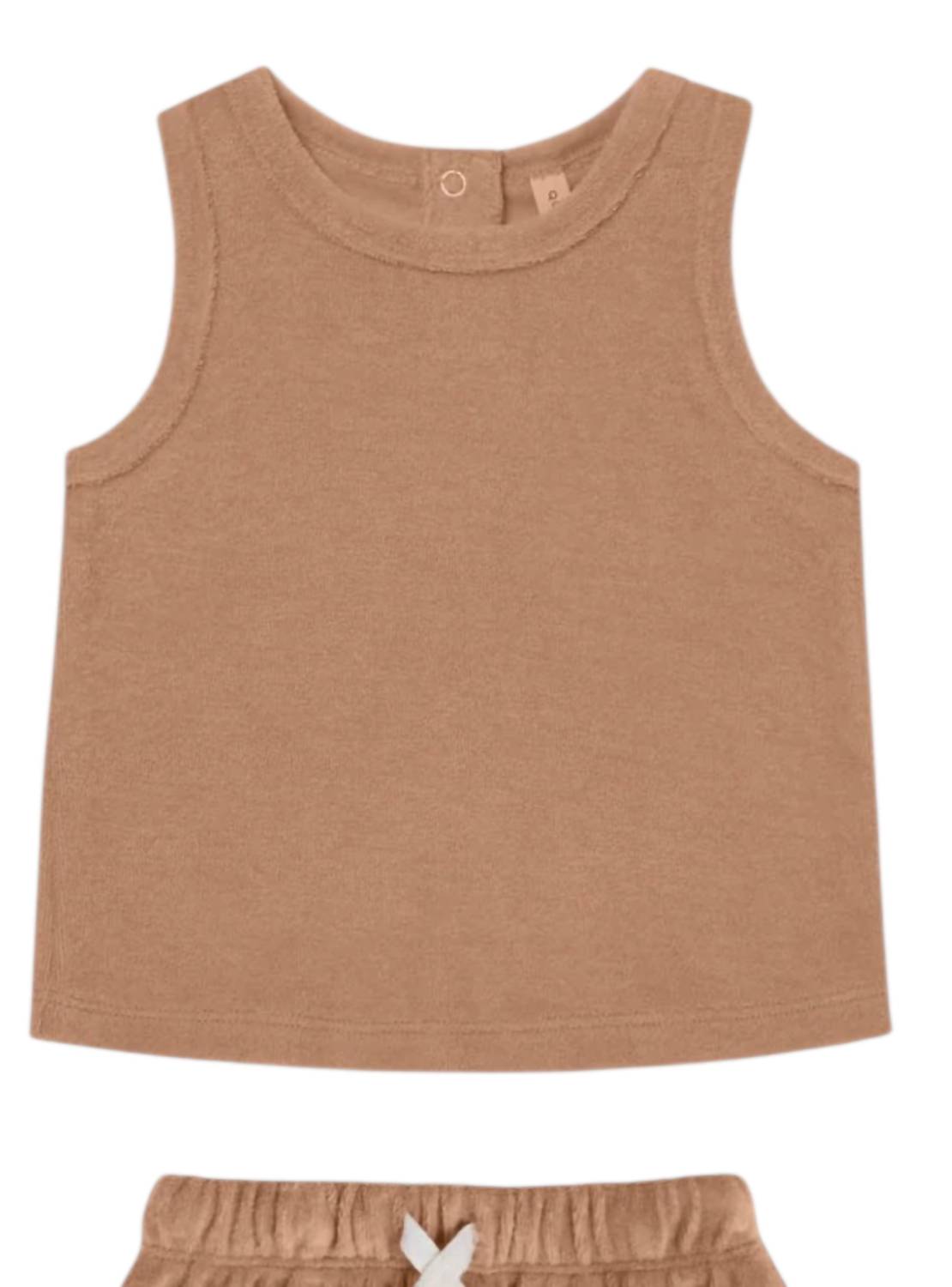 Quincy Mae - Girls Terry Tank Set