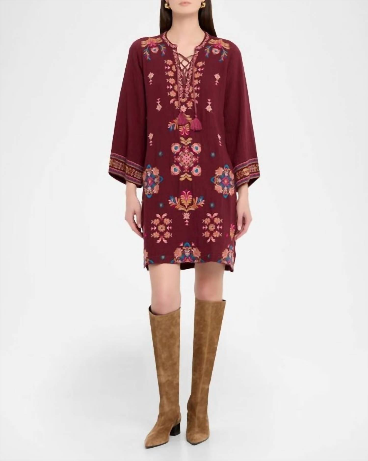 Johnny Was - BRANDI GAUZE TIE FRONT KIMONO DRESS