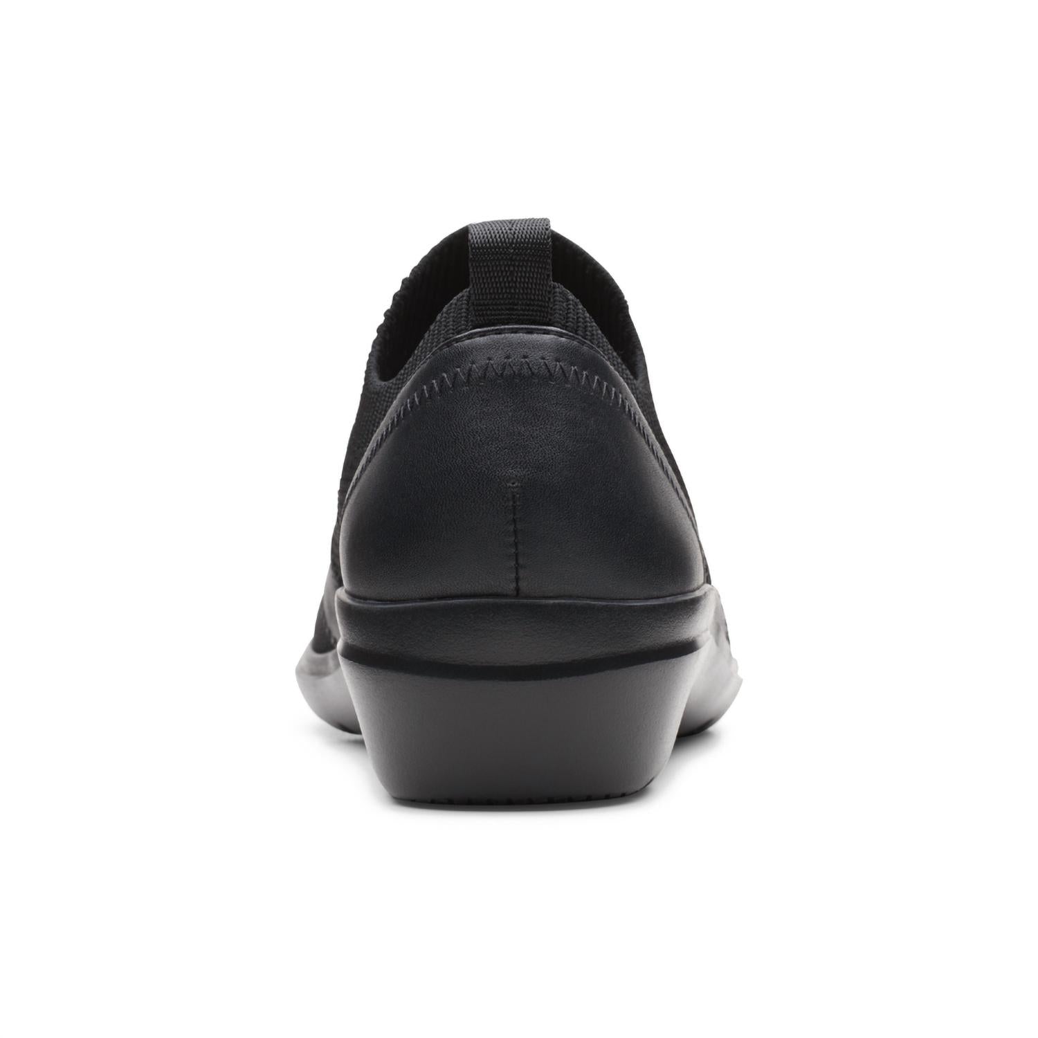 Clarks Women's Sashlyn Edge Loafer in black knit - women's flats - view 6