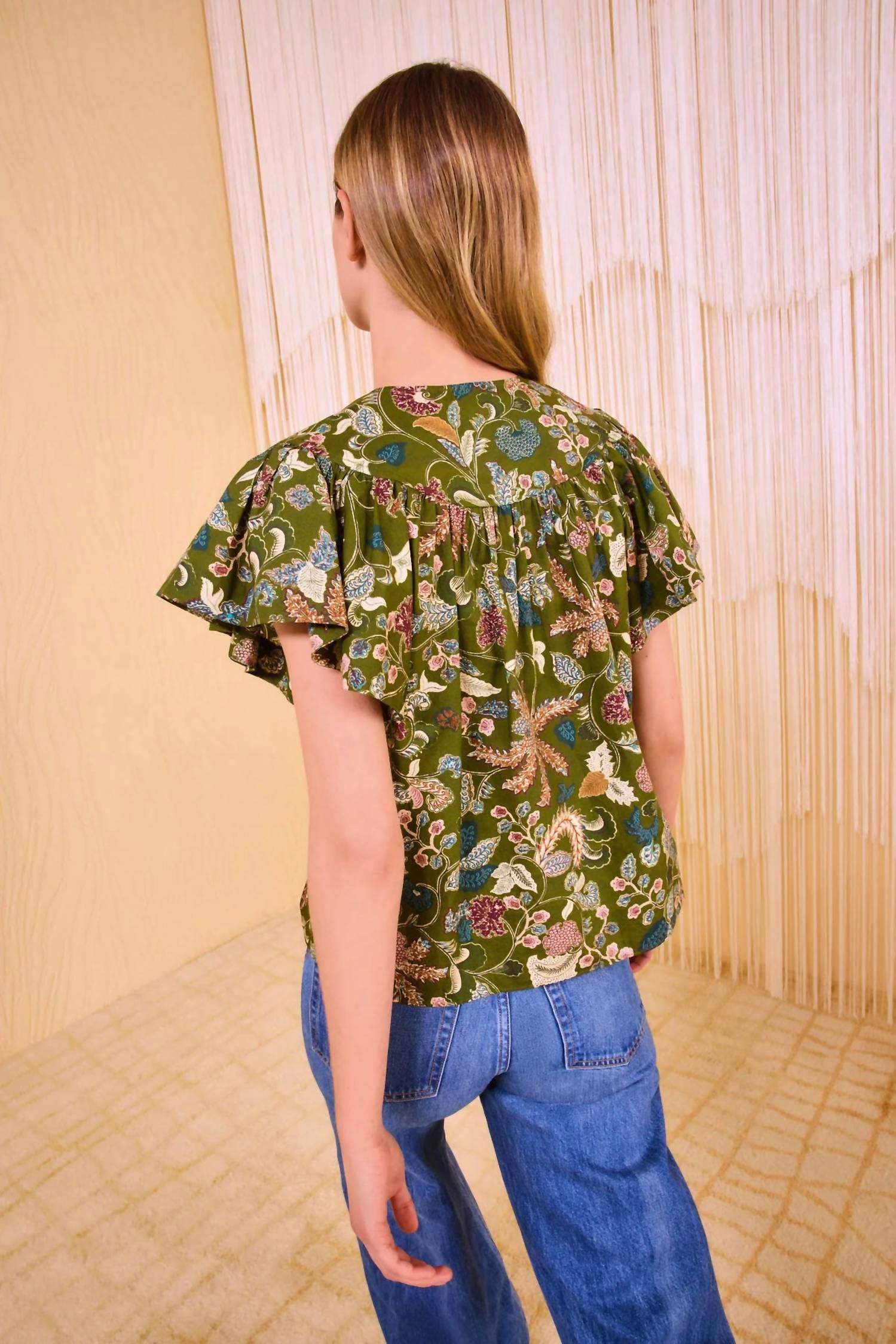 Ulla Johnson - Perline Flutter Sleeve Blouse