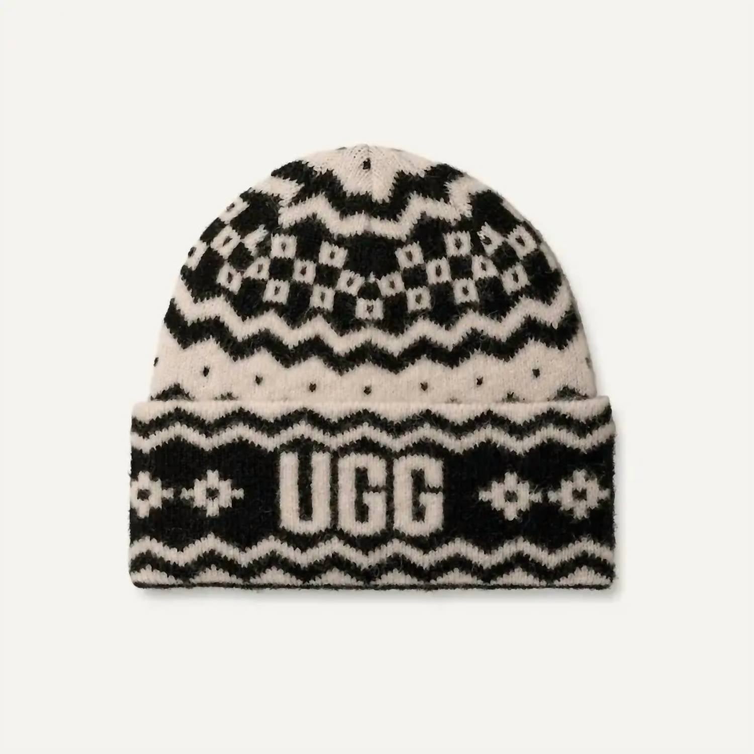 UGG Women's Uggisle Set in black multi - women's hat - detail view