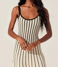 Astr - Irecia Stripe Sweater Midi Dress