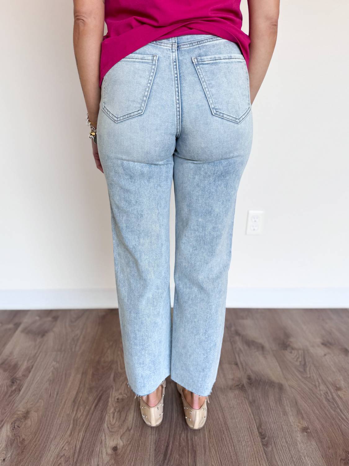 Daze - Elyse Side Panel High Rise Ankle Jeans